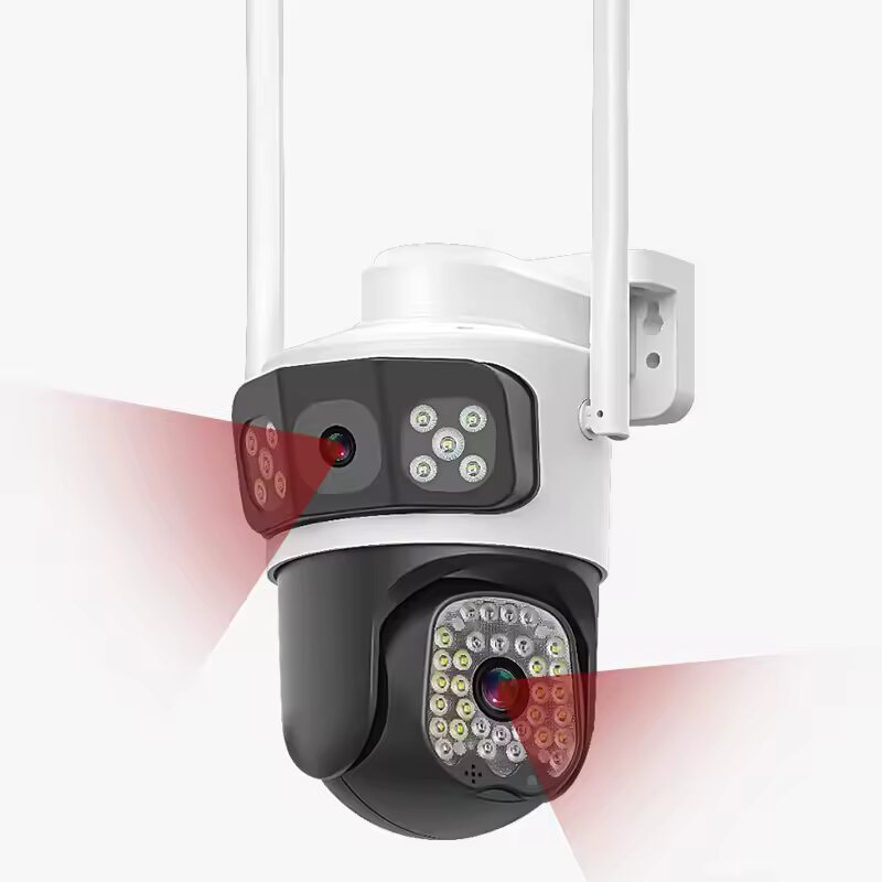 كاميرا مراقبة خارجية ثلاثية العدسات PTZ 360° 4G / Wifi