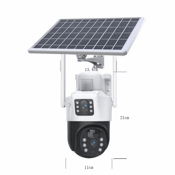 SicherGeeks Guardian Solar 4G™ – Dual-Lens Outdoor Security Camera With Active Warning Lights