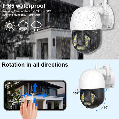 SicherGeeks Fortress 4G™ – 360° Outdoor 4G SIM Security Camera