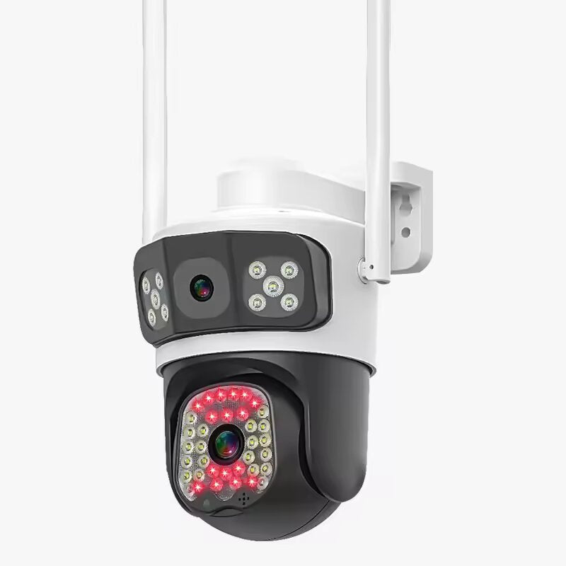 كاميرا مراقبة خارجية ثلاثية العدسات PTZ 360° 4G / Wifi