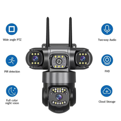 SicherGeeks Sentinel 4™ – 4 Lens 360° Outdoor WiFi Security Camera