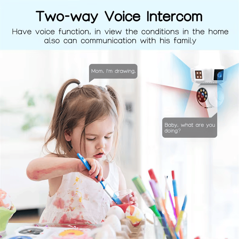 SicherGeeks SocketVision™ – Triple-Lens 360° WiFi Security Camera