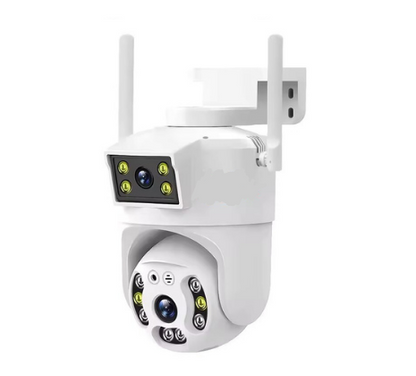 كاميرا مراقبة خارجية مزدوجة العدسة PTZ 360° 4G / Wifi