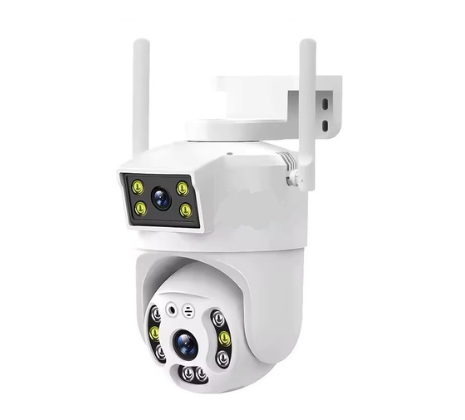 كاميرا مراقبة خارجية مزدوجة العدسة PTZ 360° 4G / Wifi