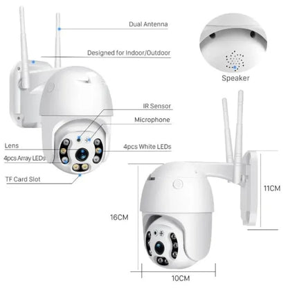 SicherGeeks Prime™ – 360° Full HD Outdoor WiFi Security Camera