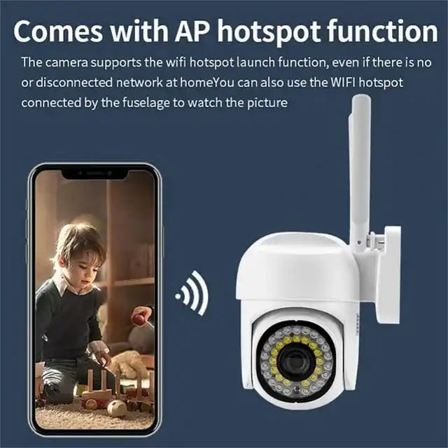 SicherGeeks Plus™ – 360° Full HD Outdoor WiFi Security Camera