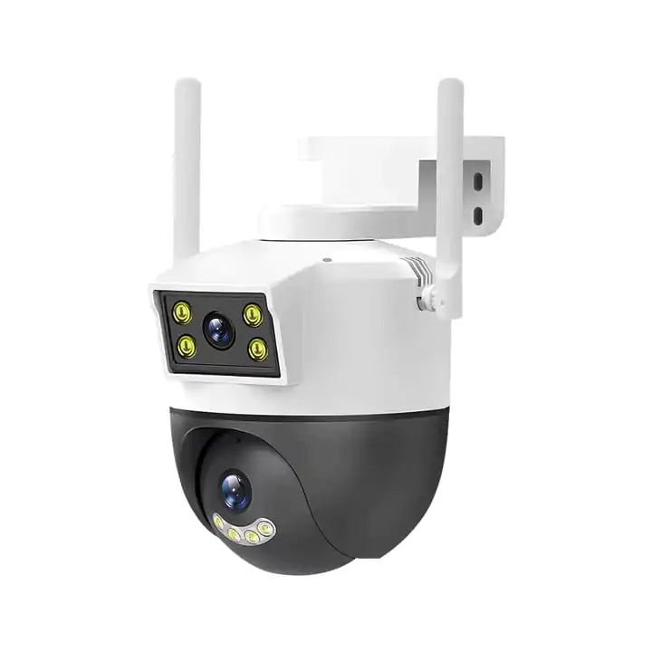 كاميرا مراقبة خارجية مزدوجة العدسة PTZ 360° 4G / Wifi