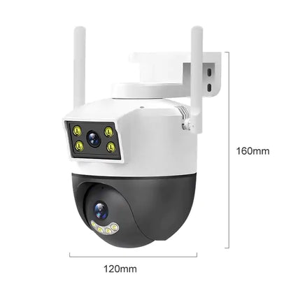 كاميرا مراقبة خارجية مزدوجة العدسة PTZ 360° 4G / Wifi